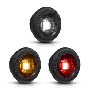 Lampă de avertizare / Lampă de gabarit PURELUX Spectre 3X Flash - 12/24V / 2W / 19 mm, Amber