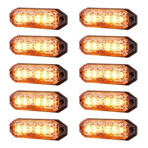 Lampă de avertizare PURELUX Strobe Slim HD - 12/24V / 15W / 98 mm, 10 buc
