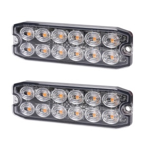 Lampă de avertizare PURELUX Strobe Ultra Slim - 12/24V / 15W / 111 mm, 2 buc - Img 2