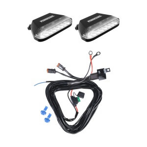 Lampă de marșarier PURELUX Radar DRL - 9 cm / 32W / fascicul larg, 2 buc + cablaj