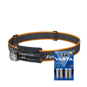 Lampă frontală FENIX HM23 V2.0 - 300 lm / 1 x AA, Fenix HM23 v2.0 + 4 buc Varta Ultra Lithium baterii AA