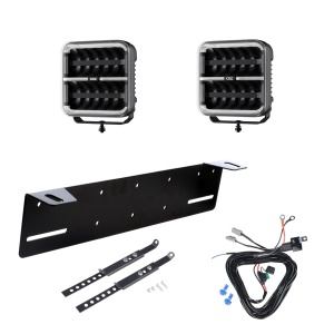 Proiector auxiliar OZZ SQR 9" Negru - pătrat / 21 cm / 160W / Ref. 50, 2 buc - Set complet