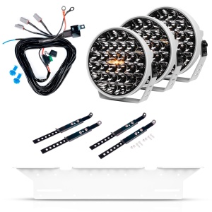 Proiector auxiliar PURELUX 9110 DRL Alb - Rotund / 23 cm / 175W / Ref. 50, 3 buc - Set complet
