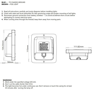 Proiector de ceață Strands IZE LED - transparent / 24V / 130 mm - Img 9