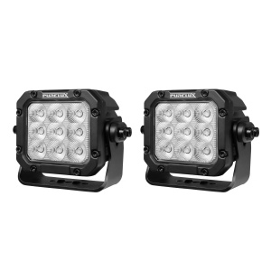 Proiector de lucru PURELUX pătrat 90 HD Gen2 - 16 cm / 90W / fascicul larg, 2 buc