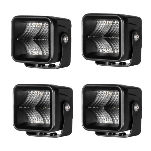 Proiector de lucru PURELUX Terrain Negru pătrat Flood - 7 cm / 20W / fascicul larg, 4 buc - Img 2