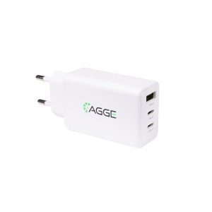 USB Încărcător AGGE Triple Încărcător - 65W / 2 x USB-C + USB-A - Img 2