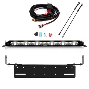 Bară LED Lazer Linear 18 Elite cu lumină de poziție - dreaptă / 53 cm / 126W, 1 buc - Set complet cu suporturi reglabile