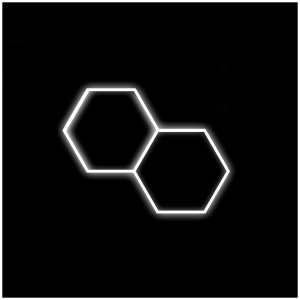 Iluminat hexagonal DR DIRT Garage Sky Gen2, 2 Grid System, 95 x 165 cm