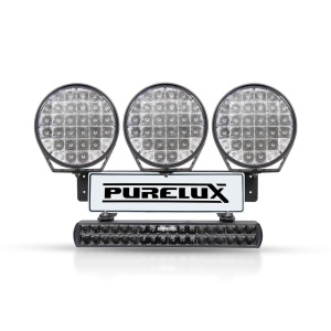Kit de proiectoare auxiliare PURELUX WRC 1, 741W / 58 000 lm - Set complet, set cu lămpi 9110 negre - Img 2