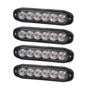 Lampă de avertizare PURELUX Strobe Ultra Slim - 12/24V / 12W / 118 mm, 4 buc - Img 2