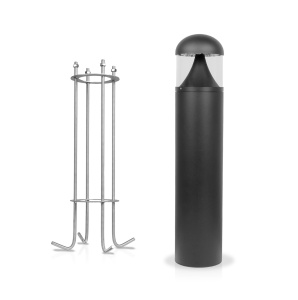 Lampă de grădină AGGE Domed Bollard PRO - 24W / 3000K/4000K, Lamp + Ground support