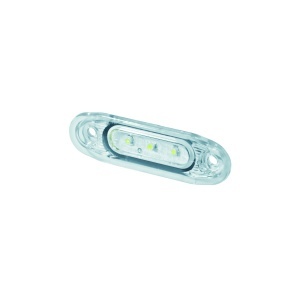 Lampă de poziție / Side Lampă de gabarit Strands Side Marker Alb Lens - 12/24V / 79 mm, Portocaliu