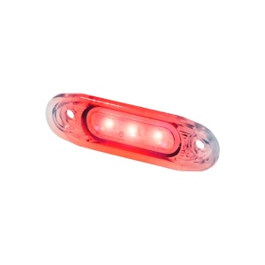 Lampă de poziție / Side Lampă de gabarit Strands Side Marker Alb Lens - 12/24V / 79 mm, RED - Img 2