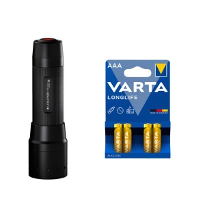 Lanternă LEDLENSER P7 Core - 450 lm / 130 mm / 4 x AAA, LED Lenser P7 Core + 4 buc Varta Long Life AAA baterii