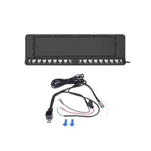 Proiector auxiliar cu suport pentru numărul de înmatriculare OZZ DLP1 - dreaptă / 54 cm / 88W / Ref. 2 x 25, Negru, lampă + cablaj
