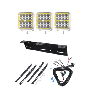 Proiector auxiliar OZZ SQR 7" Alb - pătrat / 18 cm / 160W / Ref. 50, 3 buc - Set complet