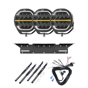 Proiector auxiliar OZZ XR3 P9″ 65 Negru - Rotund / 22 cm / 160W / Ref. 50, 3 buc - Set complet
