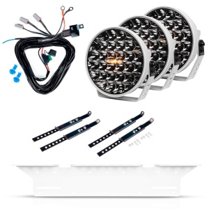 Proiector auxiliar PURELUX 9110 DRL Alb - Rotund / 23 cm / 175W / Ref. 50, 3 buc - Set complet - Img 2