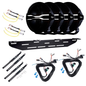 Proiector auxiliar Strands FOR9T Dragon Drive 9" V2 - Rotund / 22 cm / 135W / Ref. 20, 4 buc - Set complet