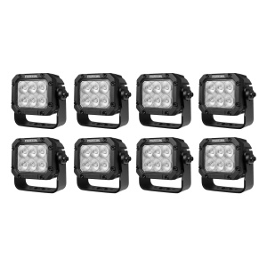 Proiector de lucru PURELUX pătrat 60 HD Gen2 - 14 cm / 60W / fascicul larg, 8 buc