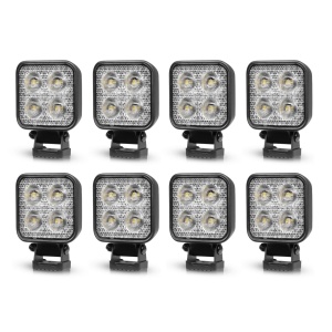 Proiector de lucru PURELUX Standard pătrat 20 - 8 cm / 20W / fascicul larg, 8 buc - Img 2
