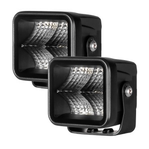 Proiector de lucru PURELUX Terrain Negru pătrat Flood - 7 cm / 20W / fascicul larg, 2 buc