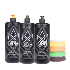 Set de polisare KING CARTHUR X TOKYA 7 in 1 - orbitală, set de polisare 5", 1000 ml