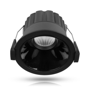 Spot încastrat AGGE Rotund Spot Antiglare 85 mm - IP44 / CCT / intensitate reglabilă, Negru