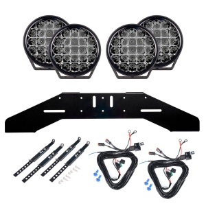 Auxiliary light PURELUX 770 - Round / 18 cm / 130W, 4 pcs - Complete set (WRC)