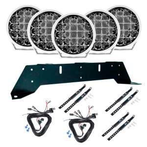 Auxiliary light PURELUX 770 White - Round / 18 cm / 130W, 5 pcs - Complete set (WRC)