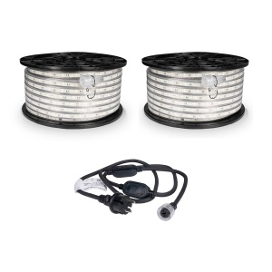 Bandă LED / Proiector de lucru AGGE 230V - 1500 lm/m, 50 m, bandă cu cablu de alimentare + 1 prelungitor (100 m)
