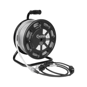 Bandă LED / Proiector de lucru AGGE COB 230V - 1500 lm/m, 25 m - tambur, bandă cu cablu de alimentare