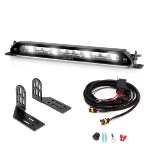 Bară LED Lazer Linear 12 Elite cu lumină de poziție - dreaptă / 38 cm / 84W, 1 buc - Set complet (montaj lateral)
