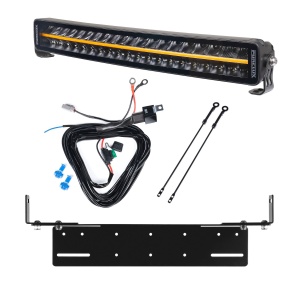 Bară LED PURELUX Black Boost C560 - curbată / 56 cm / 200W / Ref. 50, 1 buc - Set complet cu suport pentru montaj încastrat