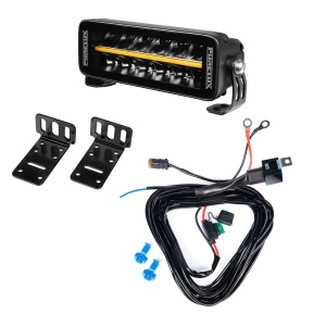 Bară LED PURELUX Black Boost S200 - dreaptă / 20 cm / 60W / Ref. 25, 1 buc - Set complet (suport inferior)