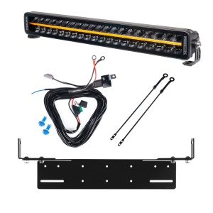 Bară LED PURELUX Black Boost S560 - dreaptă / 56 cm / 200W / Ref. 50, 1 buc - Set complet cu suport pentru montaj încastrat + XBB Dongle & PowerUnit releu de conectare