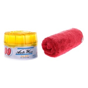 Ceară auto Soft99 Hanneri Wax, 280 g, Wax + Polishing Cloth