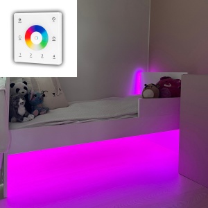 Kit de bandă LED pentru camera copiilor AGGE - Set complet, panou tactil de perete remote control
