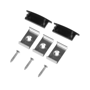 Kit de piese de schimb pentru AGGE Wide Recessed profil din aluminiu, negru