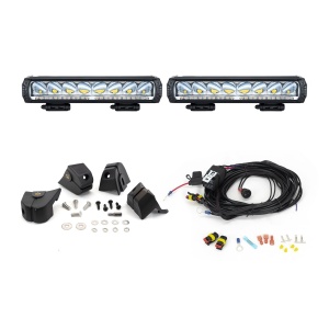 Kit de proiectoare auxiliare Chevrolet Silverado 2500/3500 LT (2020-2023), 2 x Lazer Triple-R 1000, 2 x Lazer Triple-R 1000 Double Beacon GEN2