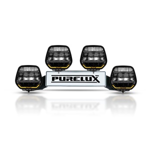 Kit de proiectoare auxiliare PURELUX WRC 23, 512W / 31 000 lm, Negru