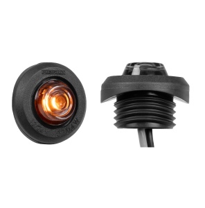 Lampă de gabarit PURELUX Spectre 1X Dark - 12/24V / 0.5W/ 28 mm, Amber (pentru suprafețe curbate)