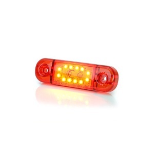 Lampă de poziție / Side Lampă de gabarit Strands Side Marker Slim 12 LED - 12/24V / 84 mm, RED
