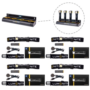 Lampă frontală LUMONITE Compass - 1250 lm / Reîncărcabil, 4 kit standard + stație de încărcare - Img 2