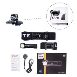 Lampă frontală LUMONITE Vector V2 - 500 lm / Reîncărcabil, Standard kit + Suport pentru cască (sticker) - Img 2