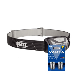 Lampă frontală PETZL Tikka - 350 lm / 3 x AAA, negru + 4 buc Varta Ultra Lithium baterii AAA