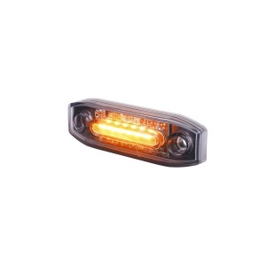 Lumină de poziție LED Purelux Spectre 6X Amber – 3W, IP67, 12V/24V, ultra-slim (11 mm)