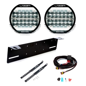 Proiector auxiliar Lazer Sentinel 9 Highline Alb - Rotund / 23 cm / 130W / Ref. 12.5, 2 buc - Set complet