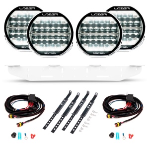 Proiector auxiliar Lazer Sentinel 9 Highline Alb - Rotund / 23 cm / 130W / Ref. 12.5, 4 buc - Set complet - Img 2
